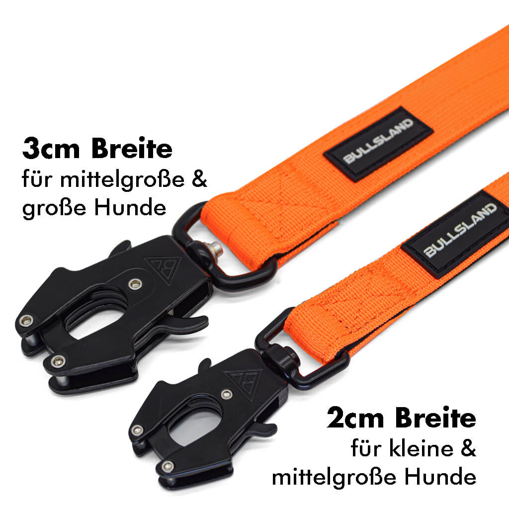 1,5m Tactical Hundeleine mit Handschlaufe - Orange - Bullsland Dogwear