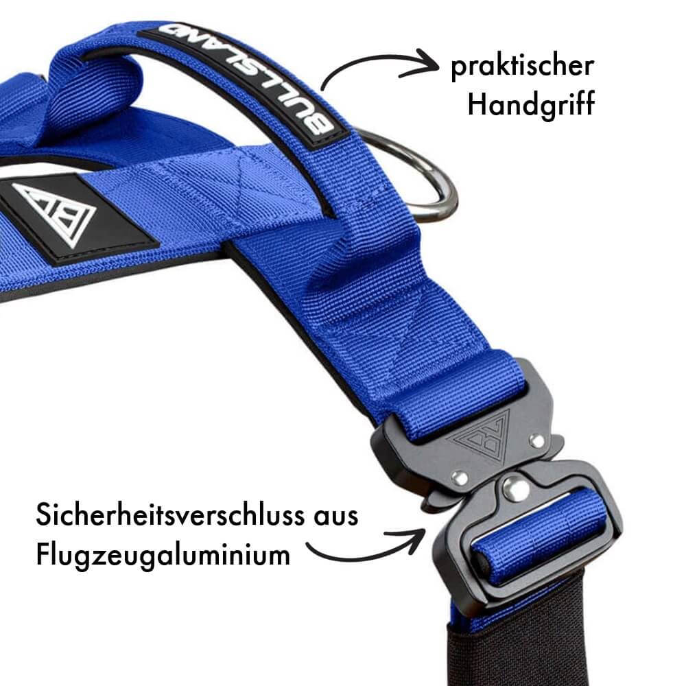 Taktisches Y-Geschirr "Pro" – mit Handgriff - Blau