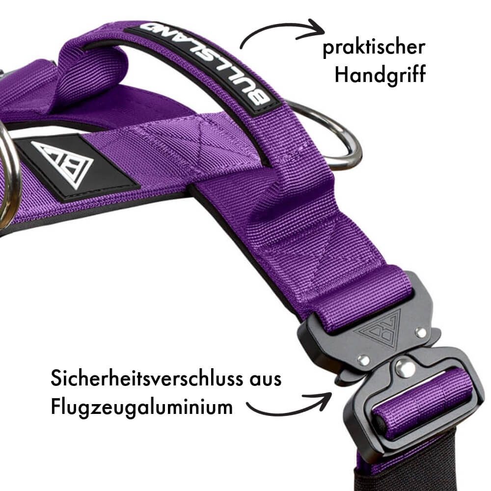 Taktisches Y-Geschirr "Pro" – mit Handgriff - Lila