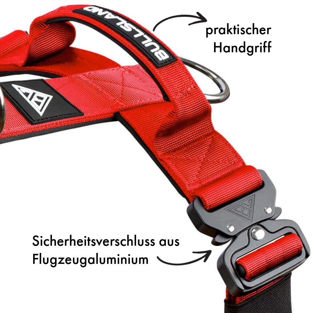 Taktisches Y-Geschirr "Pro" – mit Handgriff - Rot