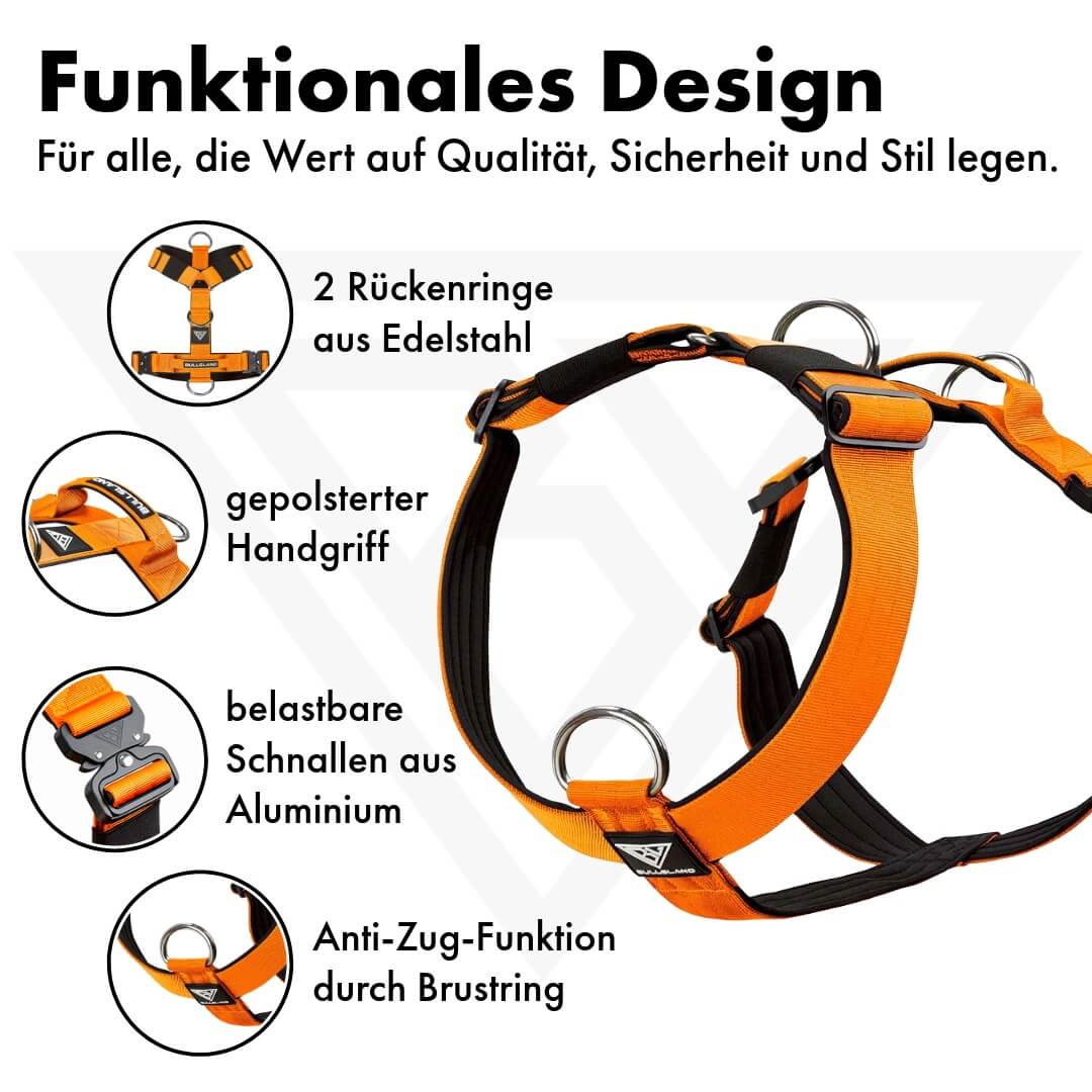 Taktisches Y-Geschirr "Pro" – mit Handgriff - Orange