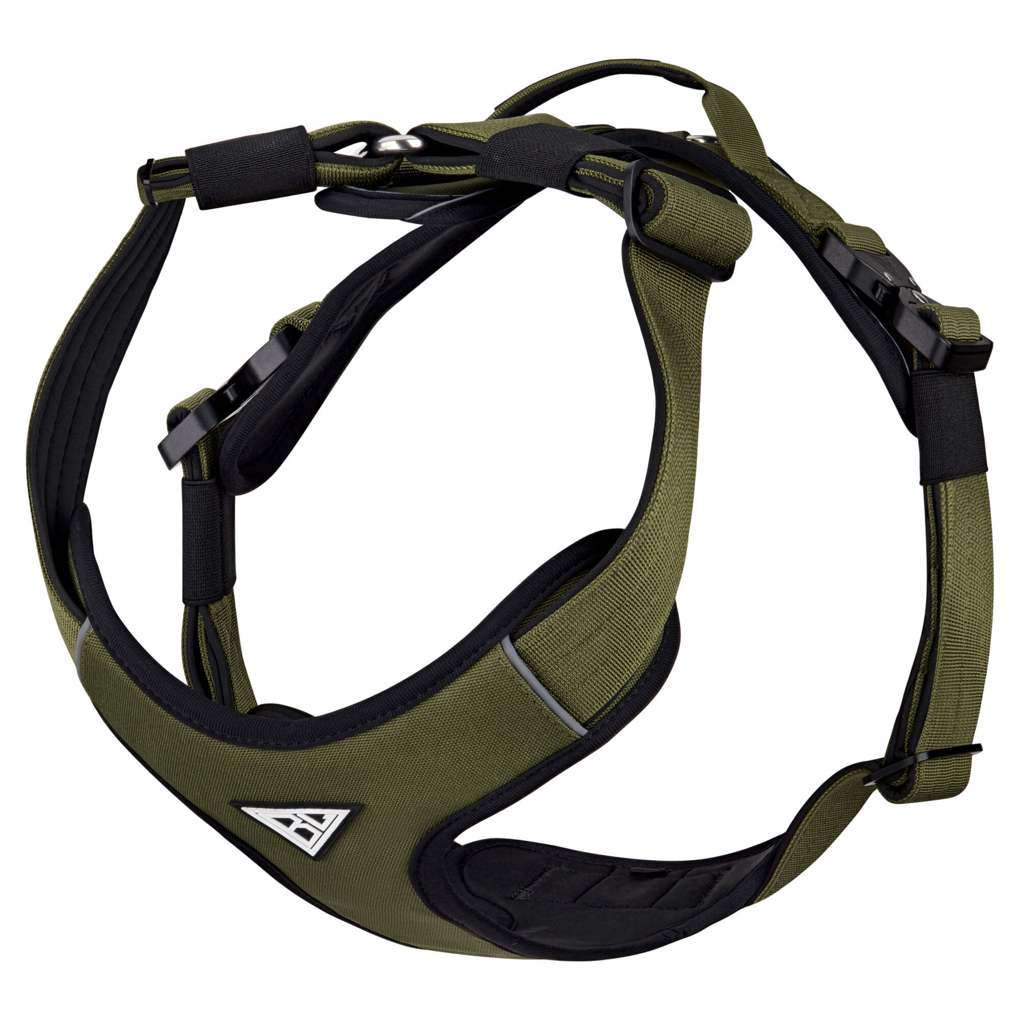 Gepolstertes Hundegeschirr "Titan" - mit Sicherheitsschnallen, Handgriff & Neopren gepolstert - Navy Green