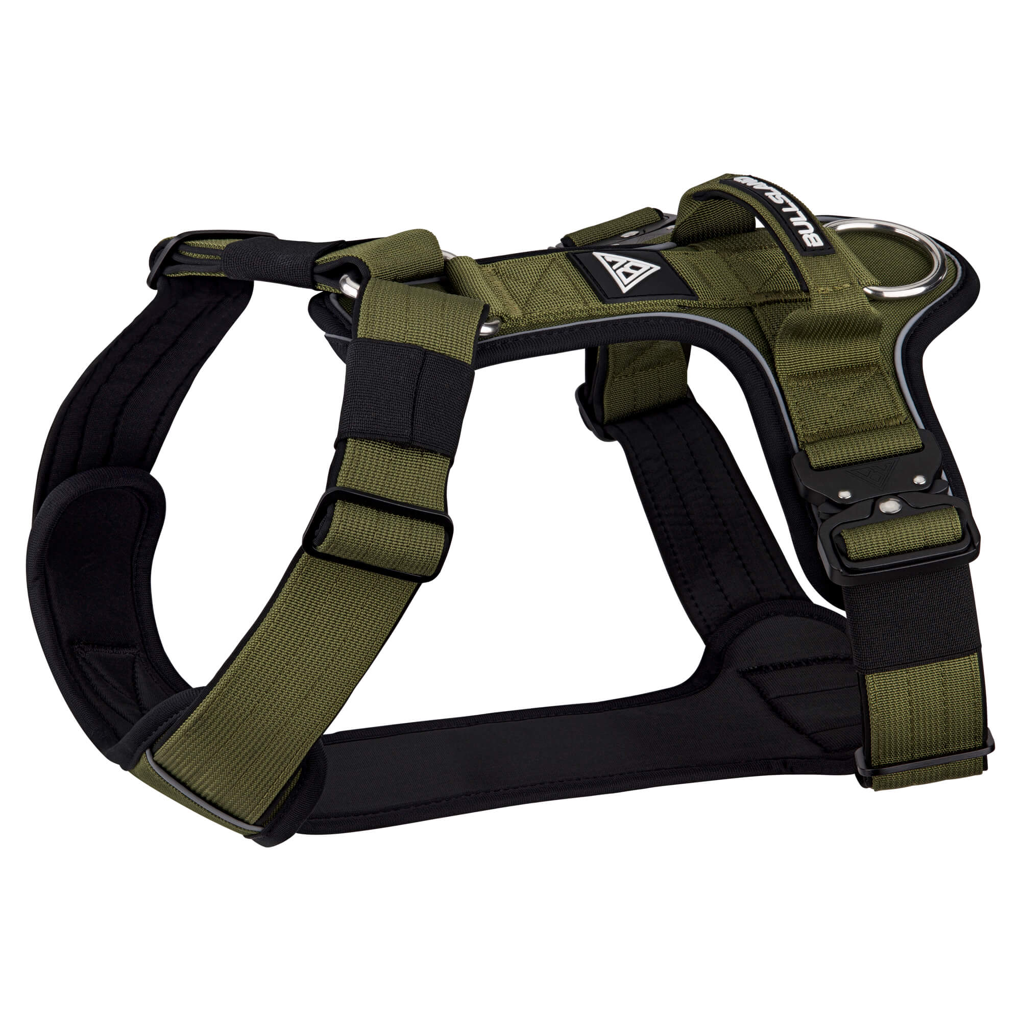 Gepolstertes Hundegeschirr "Titan" - mit Sicherheitsschnallen, Handgriff & Neopren gepolstert - Navy Green