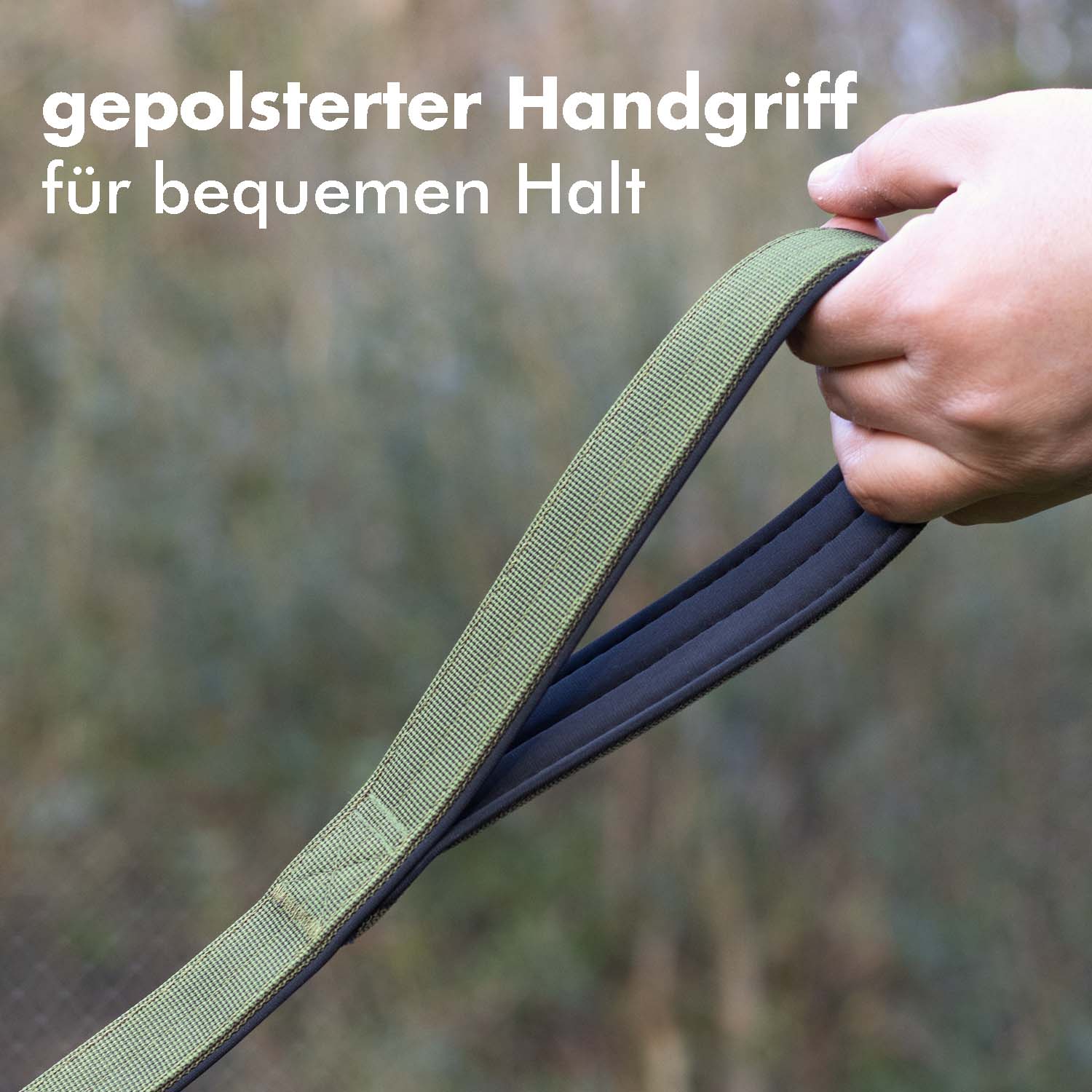 Handgriff der taktischen Hundeleine.