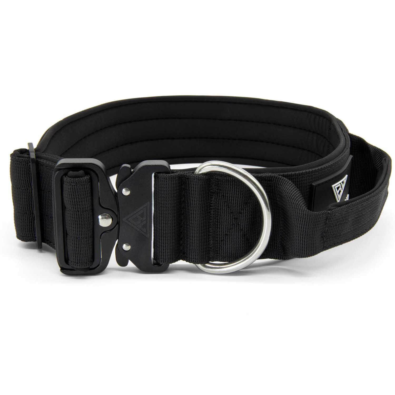 Taktisches Hundehalsband mit Griff von Bullsland Dogwear in Schwarz.