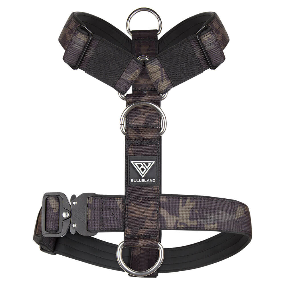 Tactical Y-Harness with Safety Clip- Black Camo