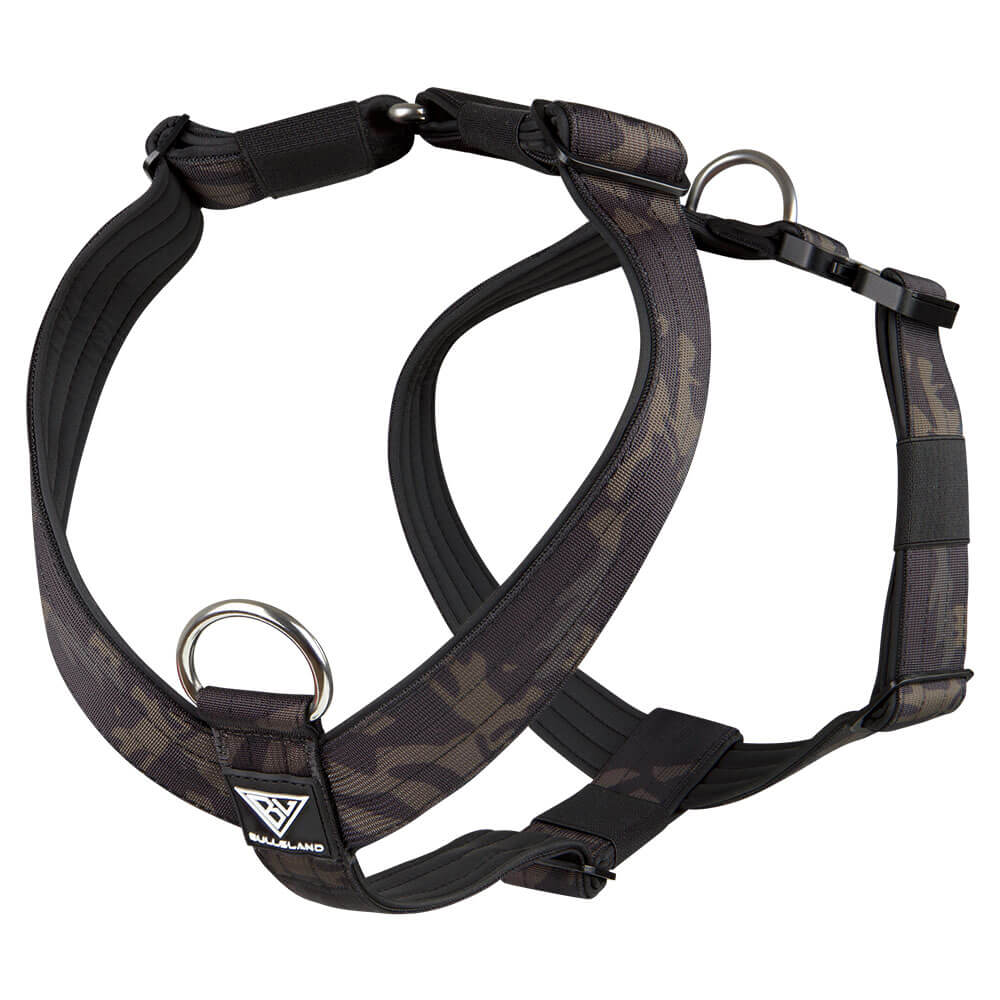 Tactical Y-Harness with Safety Clip- Black Camo