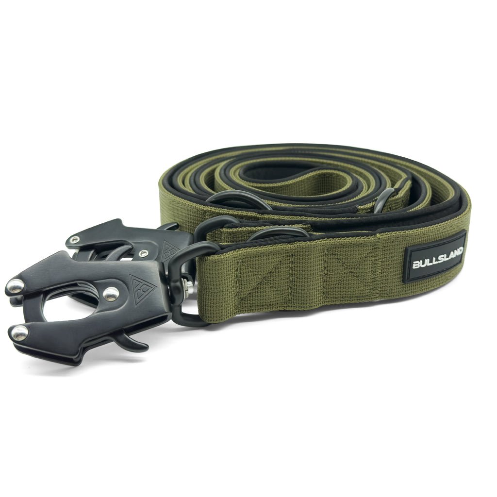 Taktische Hundeleine - dreifach verstellbar - Khaki