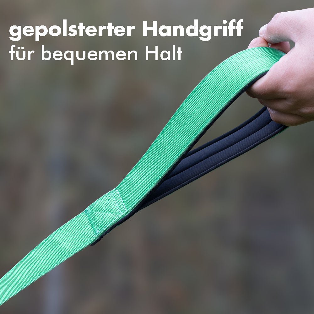 Gepolsterter Handgriff der Hundeleine für bequemen Halt.