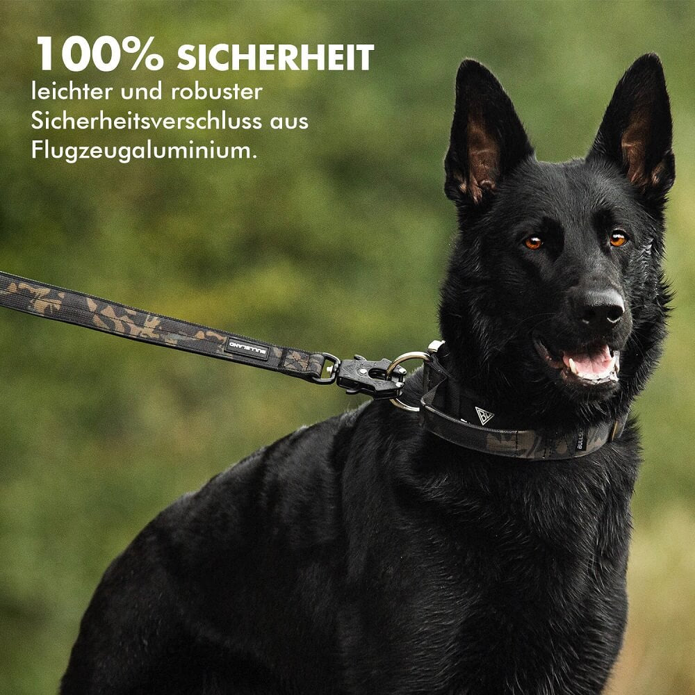 Taktische Hundeleine dreifach verstellbar 2,5m - Camouflage - Bullsland Dogwear