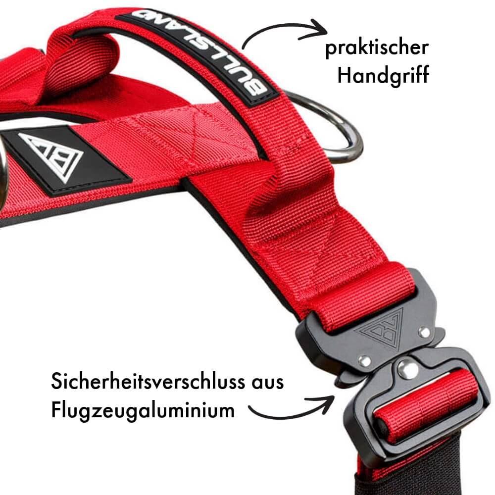 Taktisches Y-Geschirr "Pro" – mit Handgriff - Rot