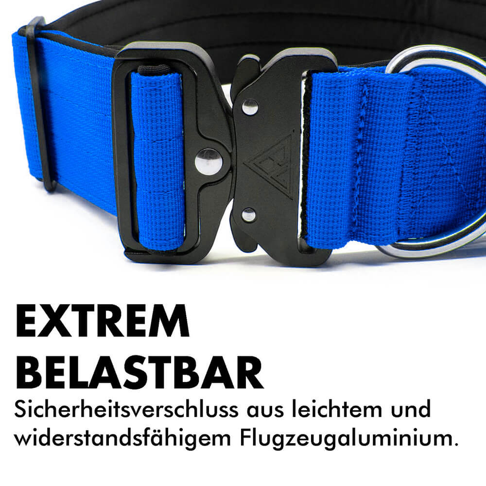 Extrem belastbares Hundehalsband mit Sicherheitsverschluss aus Flugzeugaluminium.